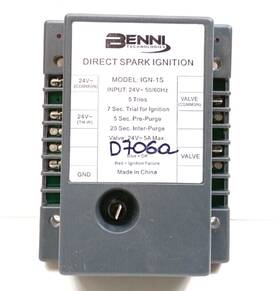 Ign-1s Benni Technologies Direct Spark Ignition 24v 50/60hz Used #d706a