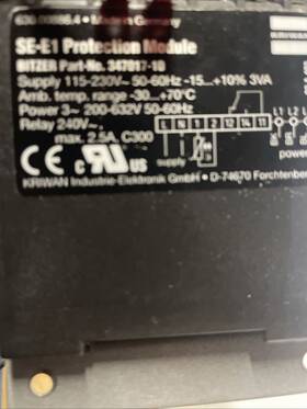 347017-10 Bitzer P/n Se-e1 Protection Module