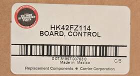 Carrier Hk42fz114 Factory Autorized Warranty Control Board