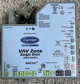 Opn-vavb1 Carrier Opnvavb1 Single Duct Controller Vav Zone 24v Used
