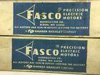 D366 Fasco Lot Of Two Model Motors Amps Rpm Speed