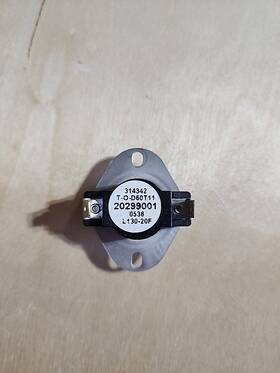 Mpga075b3b Ducane 314342 / L130-20f Oem Blower Compartment High Limits Of Furnace