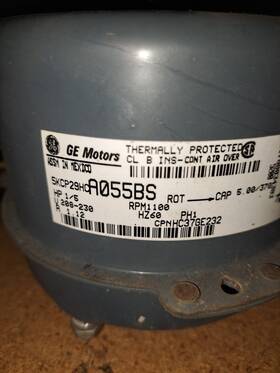 5kcp29hca055bs Ge Condenser Fan Motor 1/5hp 1100rpm Cpn Hc37ge232 208-230v Used