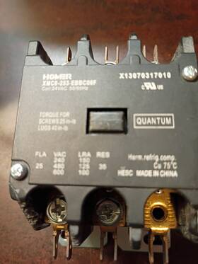 Xmc0-253-ebbcoof Homer Xmco-253-ebbc Contactor 24 Vac Coil 50/60hz