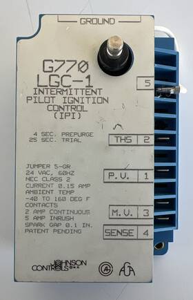 Lgc-1 Johnson Controls G770 Intermittent Pilot Ignition Control Ipi