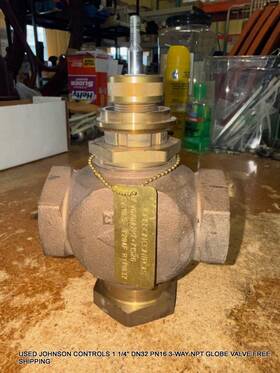 Johnson Controls Vg7804pt Used 1 1/4 Inch Dn32 Pn16 3-way Npt Globe Valve Free Shipping