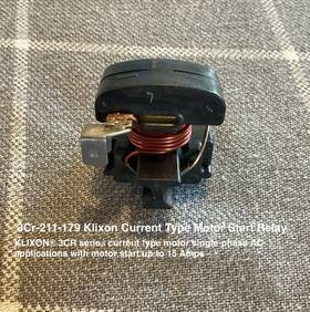 Klixon 3cr-211-179 Current Start Relay On Ac Single Phase Refrigeration Unit