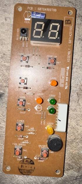 6870a90070b Sh Lg Ac Model Lw5200er Interface Touch Pad Control Board