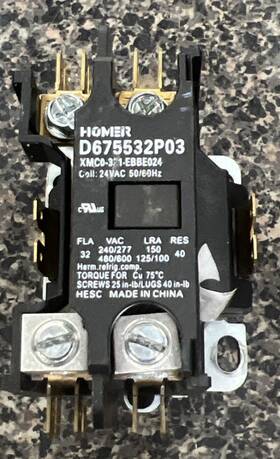 Trane D675532p03 Homer Contactor Hvac Usa Seller Free Shipping