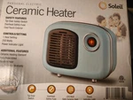 Soleil Ceramic Heater 250 Watts Tip Over Safety Switch Fuse Cool Touch. Fixed Price $29.88.