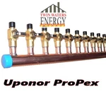 1" Copper Manifold 1/2" Uponor Propex (with & Without Valve) LOOPS-12. Fixed Price $190.20.