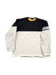 Nautica Sweatshirt Mens Large Colorblock Navy White Gray Logo Sleeve Cotton. Fixed Price $24.99.