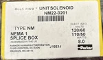 Parker NM22-0201 Unit Solenoid Valve Coil 120/60V 8.0 Watts New. Fixed Price $129.99.