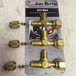 Jb Industries, Brass Tee, A31864, 1/4 Fe Sae Swivel Less Core Depressor On Run. Fixed Price $42.16.