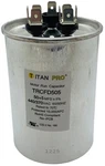 Titan Pro Run Capacitor, Round, 50+5 Mfd, 370V-440V, TRCFD505. Fixed Price $19.76.