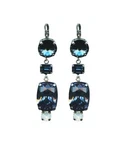 Mariana Earrings Exquisite Dangling Montana Blue & White Opal Austrian Crysta.... Fixed Price $168.00.