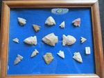 Native American 15-CT Arrowheads, Collector Mounted & Framed, CHI-0823*K-235. Fixed Price $147.50.