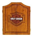 Harley-davidson Bar & Shield Logo Dart Board Cabinet Pine Wooden 61905. Fixed Price $224.95.