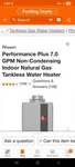 Rheem 160,000 Btu Natural Gas Indoor Tankless Water Heater. Fixed Price $650.00.