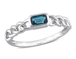 3/8 Carat (ctw) London Blue Topaz Ring 10K White Gold. Fixed Price $395.00.