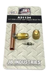 Jb Industries Copper Braze Tee 1/4" Ods X 5/16" Odf Valve Core Brass Cap A31134. Fixed Price $9.50.