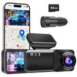 4K Dash Cam Front, Built-in 5.8G Wifi, Free 64GB Card 48W A+c Charger In.... Fixed Price $66.72.
